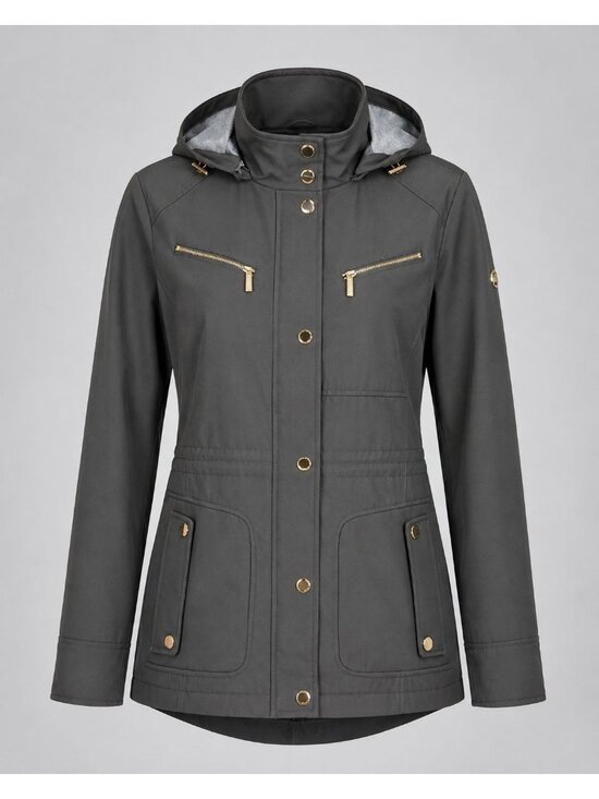 Michael Kors Jackets & Blazers - Michael Kors Women’s Large Coat Brown Hooded Trench Rain Water Resistant Jacket